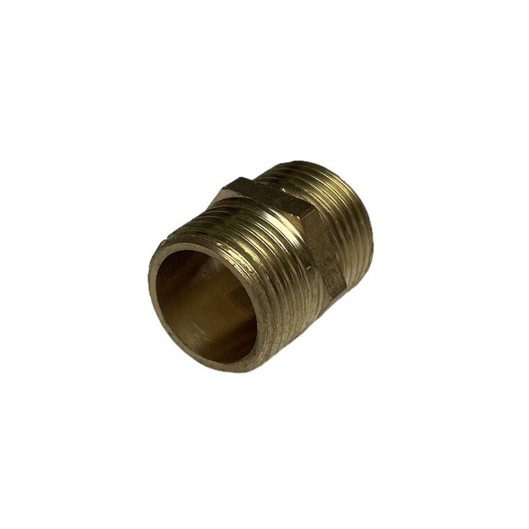 3/8” BSP Male to 3/8” BSP Brass Nipple Hex Coupler Connector Adapter Fitting