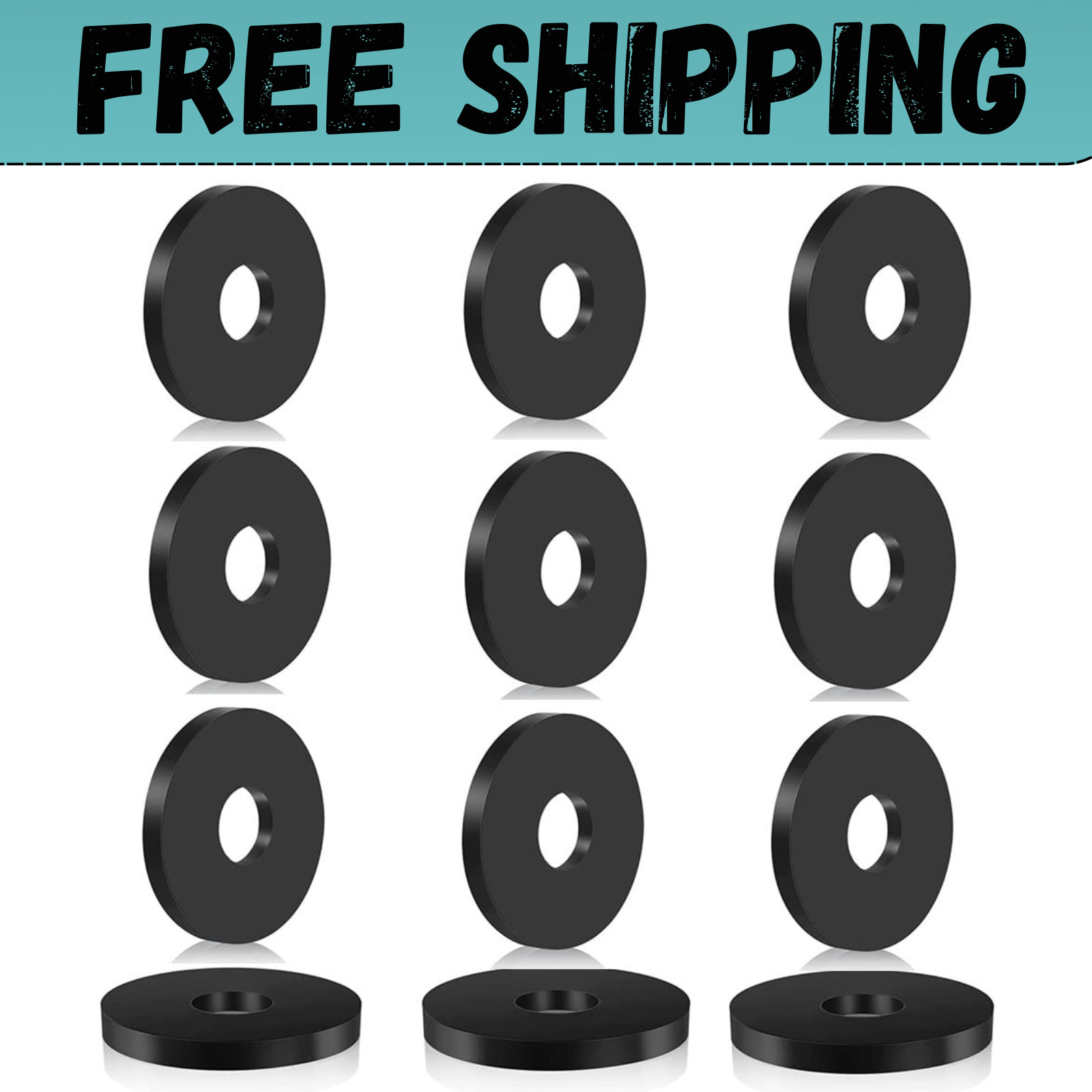 Heavy Duty Rubber Washers 25 Pcs Abrasion Resistant 1 OD X 1/4 ID X 1/8 Inch