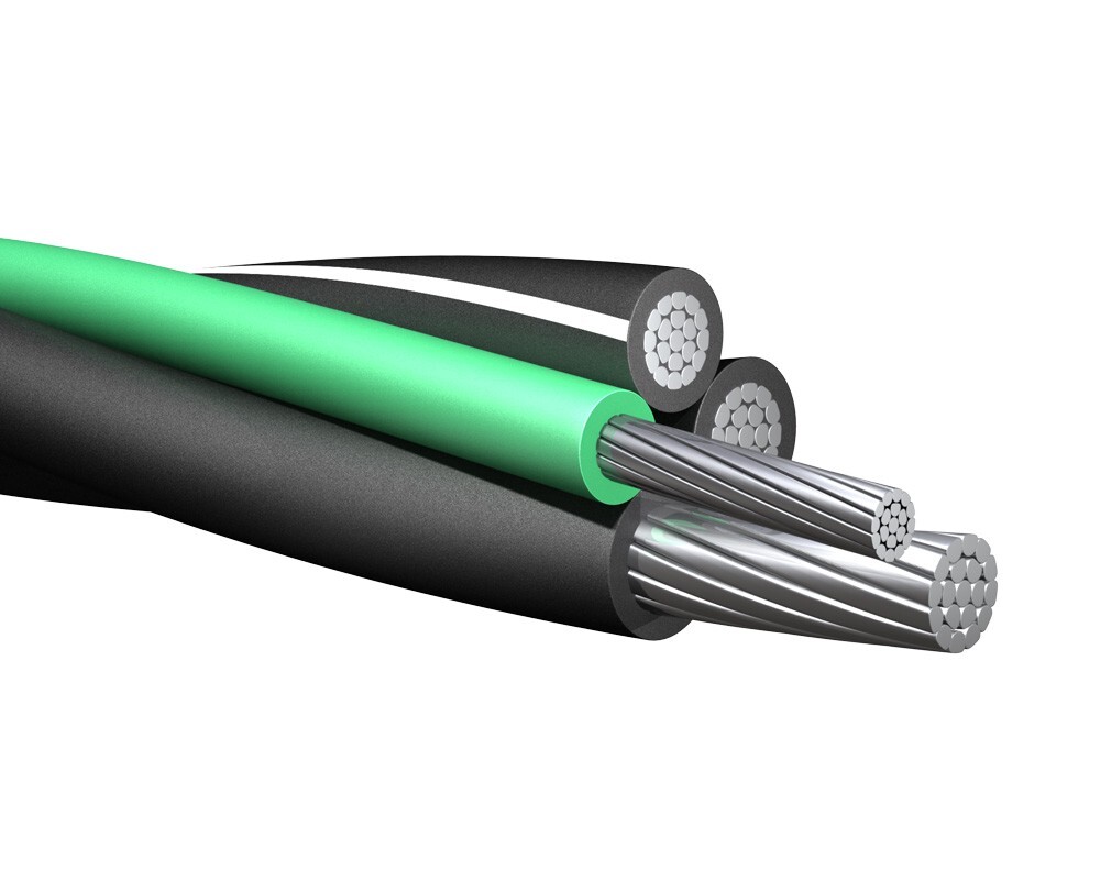 PER FOOT 2-2-4-6 Aluminum Mobile Home Feeder Direct Burial Cable (100 Amp) 600V