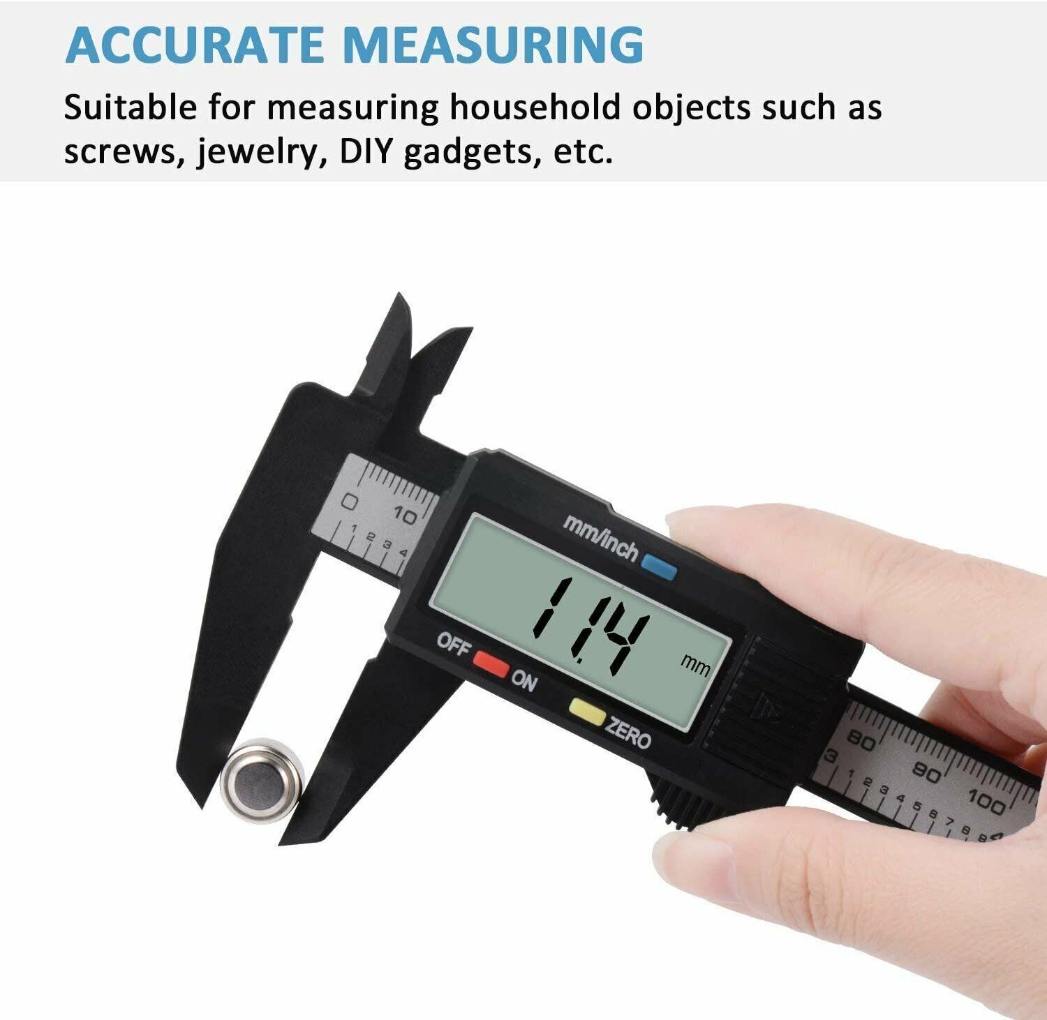 150mm Digital Caliper 6″ Micrometer LCD Gauge Vernier Electronic Measuring Ruler
