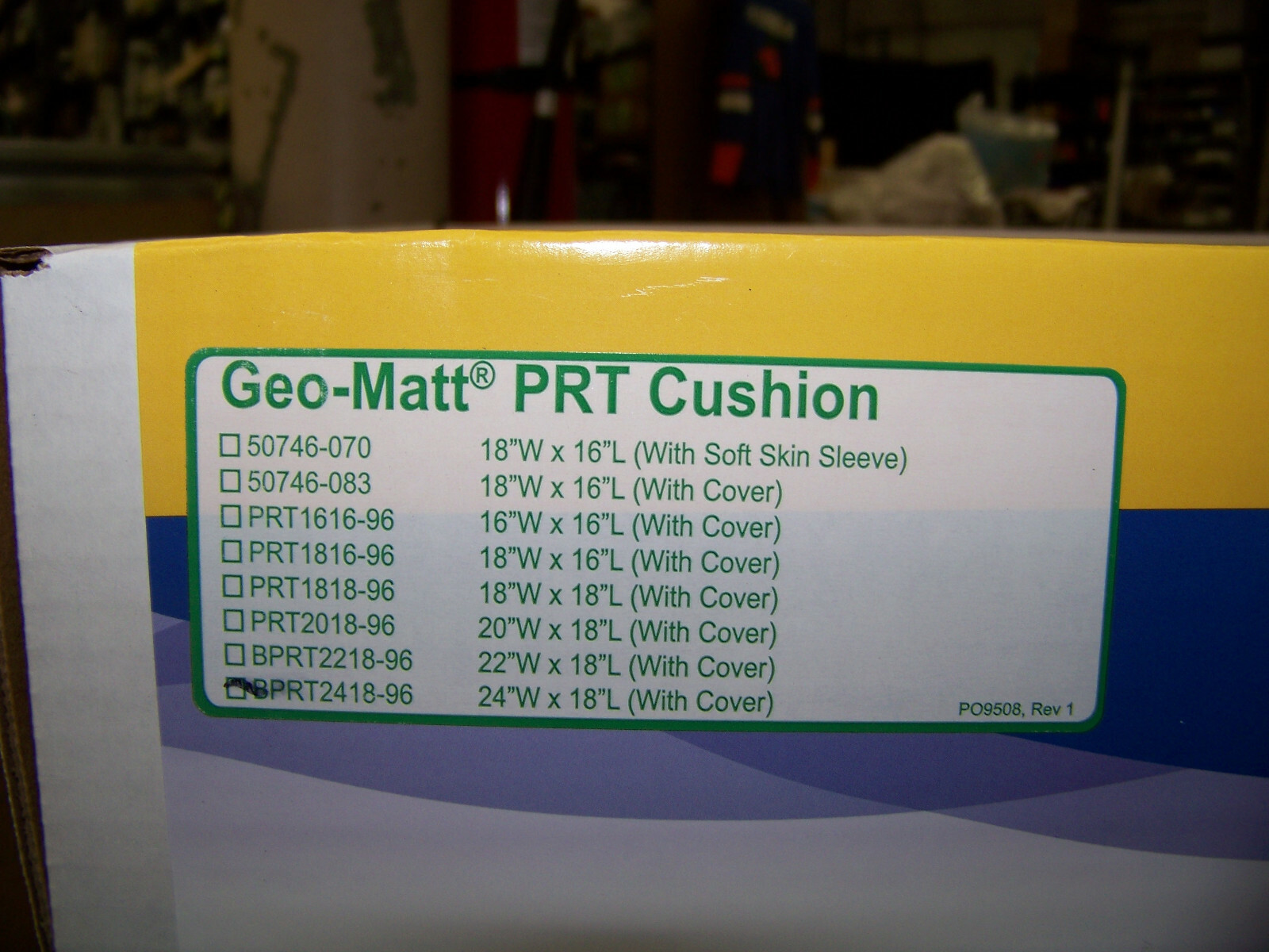 Span America Seating product Geo-Matt PRT cushion24″x18″ w/ case