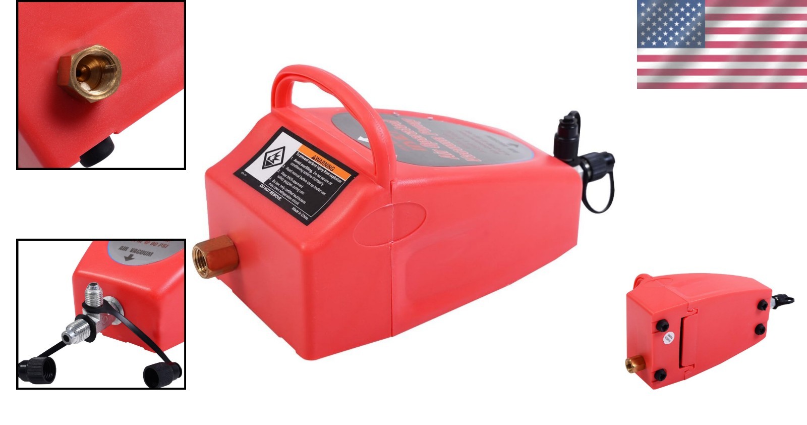 4.2 CFM Air Operated Vacuum Pump for Quick R134A & R12 Refrigerant Charging