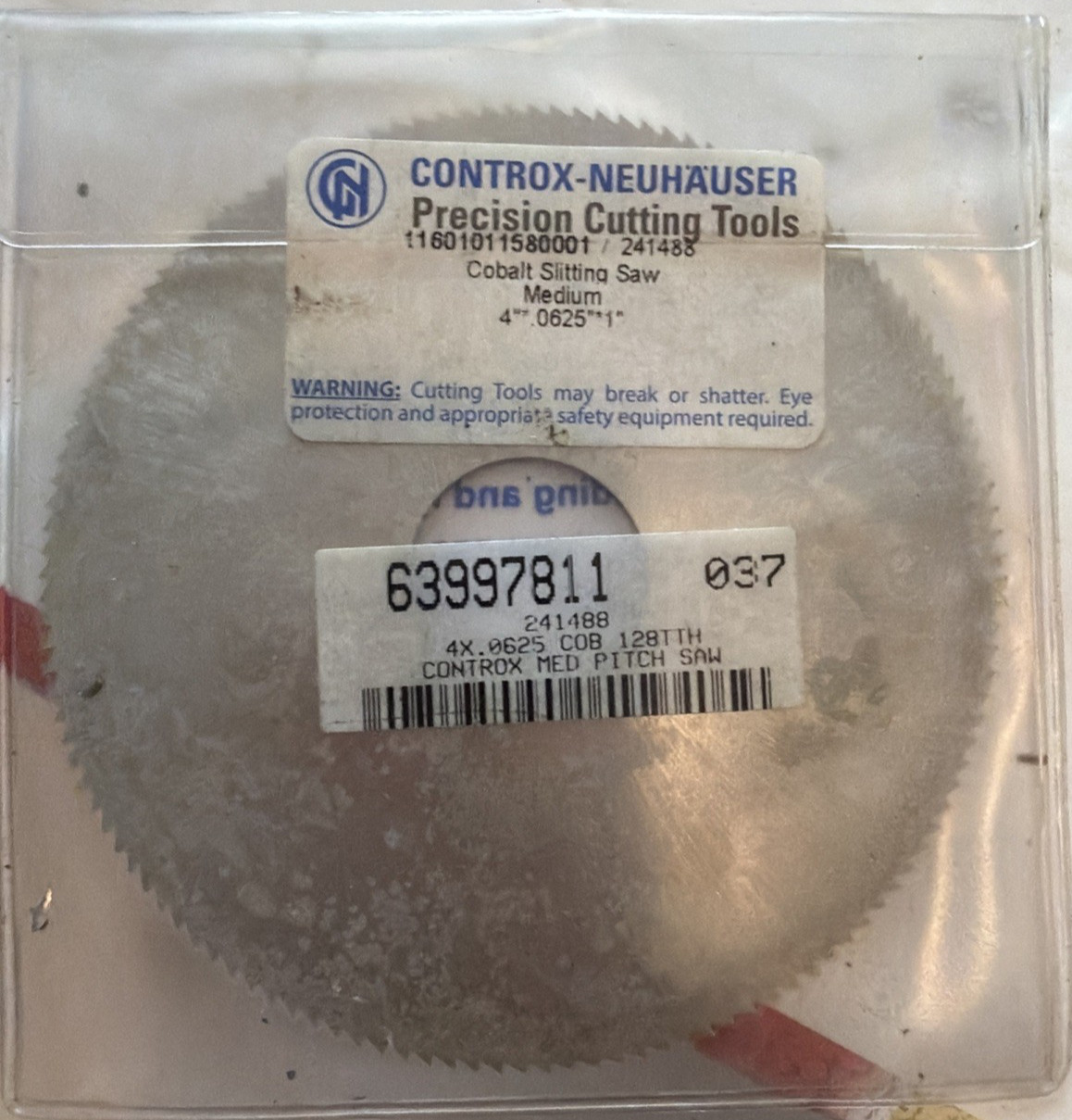 CONTROX Cobalt 4” x .0625 x 1” 128 TEETH HSSCO SLITTING SLOTTING SAW Mill 241488