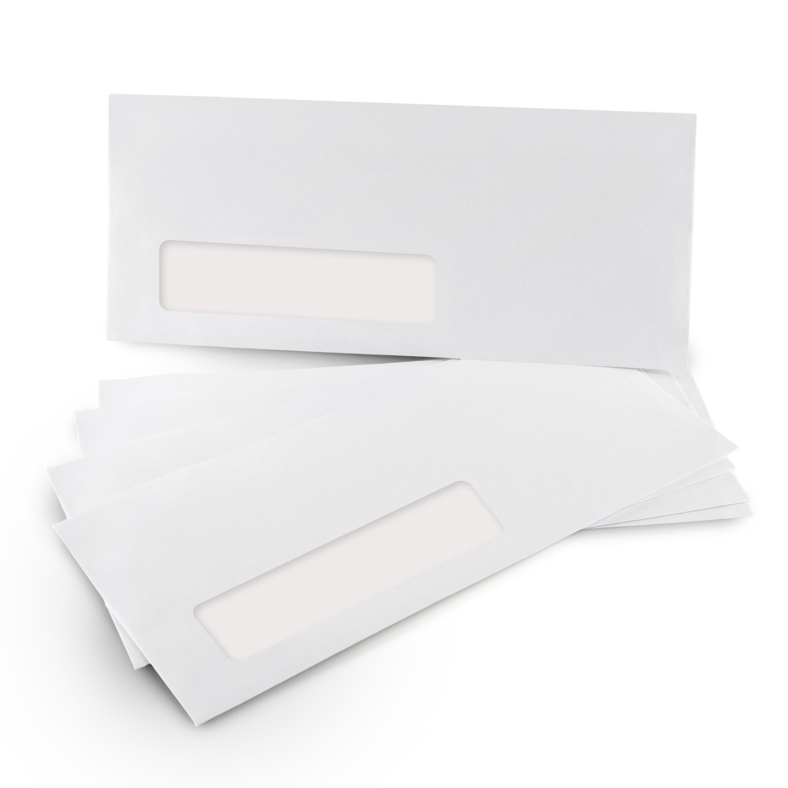 500 #10 Single Left Window Envelopes, Gummed Closure – 500 Count (35410)