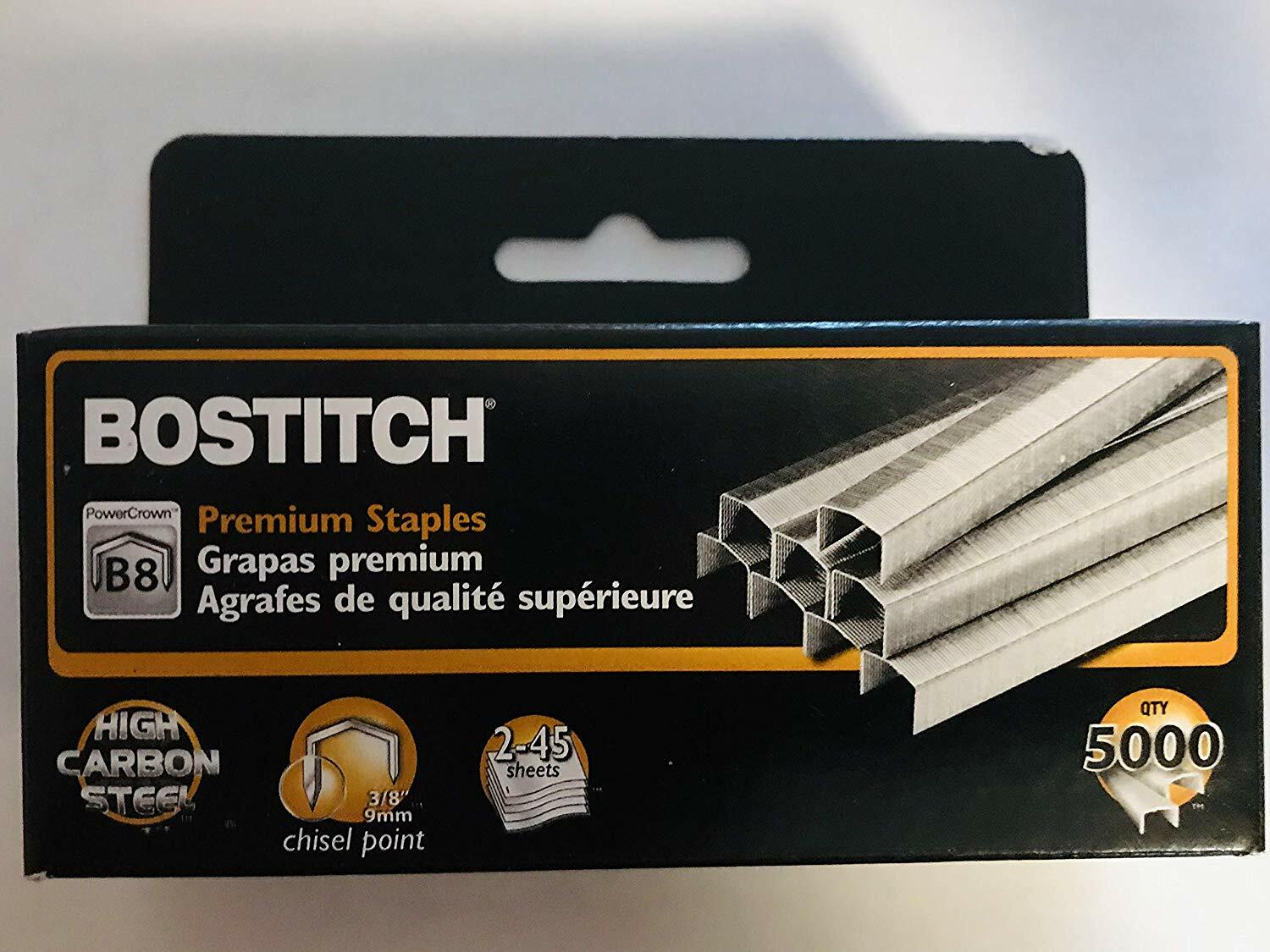 1 Box of Bostitch STCR21153/8 B8 Staples 3/8″ For B8 Stapler 02245, 5,000/Box