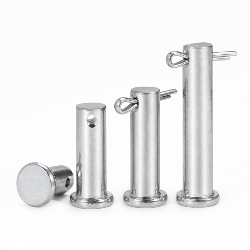 Flat Head Clevis Pins Through Hole 304 Stainless Steel With Cotter Pin Φ6/8/10mm