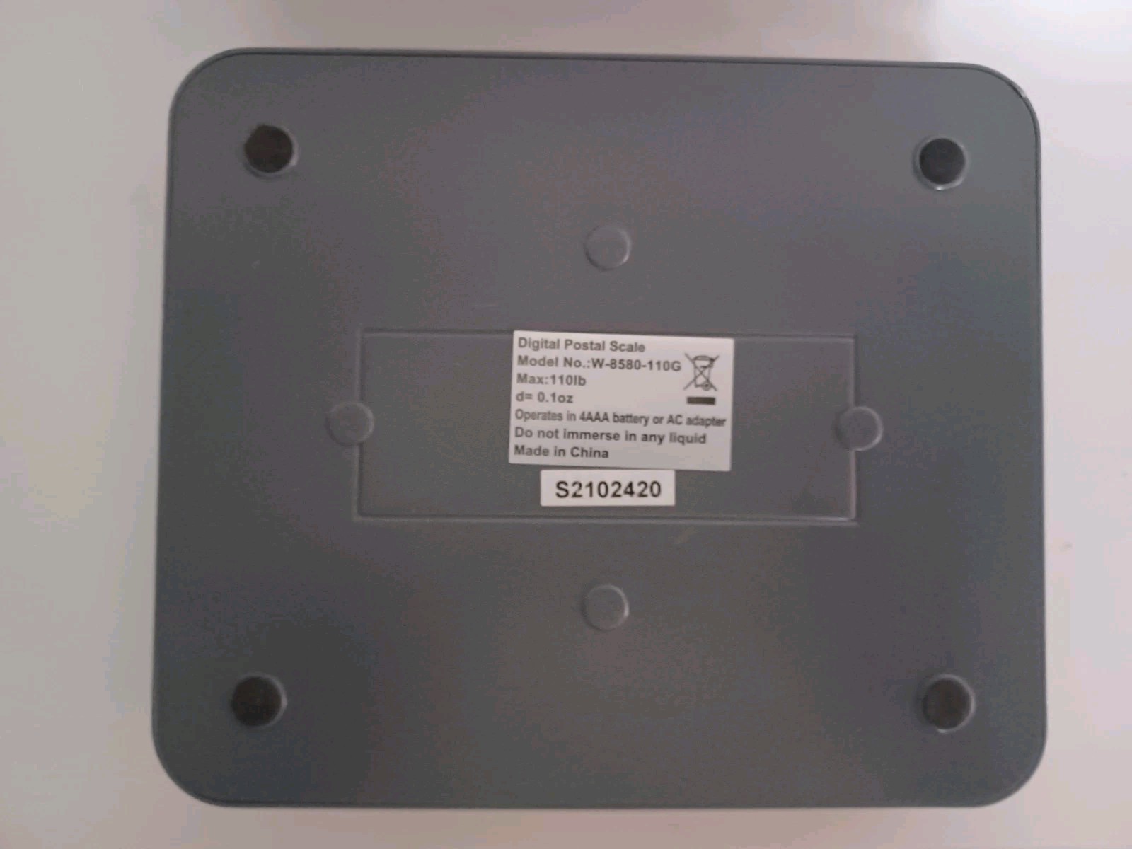 Accuteck ShipPro W-8580 110lbs x 0.1 oz Gray Digital shipping scale -INCOMPLETE!