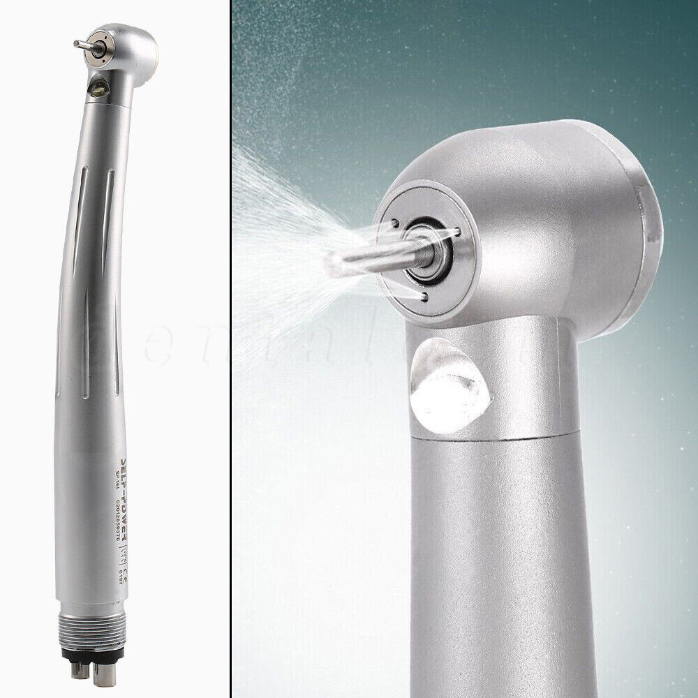 Dental 4 Hole LED E-generator Fiber Optic High Speed Handpiece Turbine PDM USA