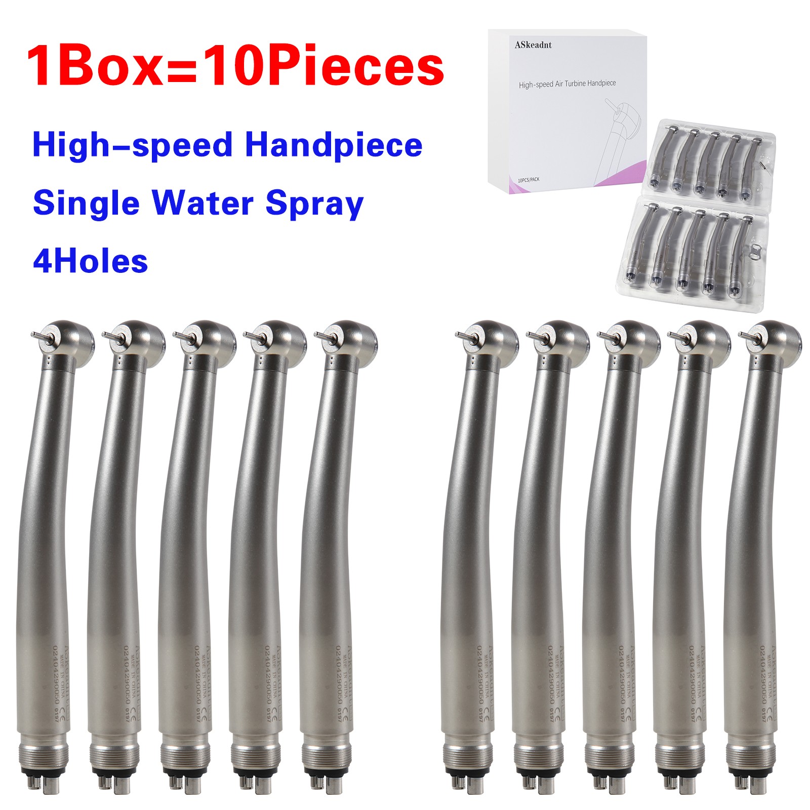 10* ADA4 Dental High Speed Handpiece Push Turbine 4 Holes Fit NSK Pana Max