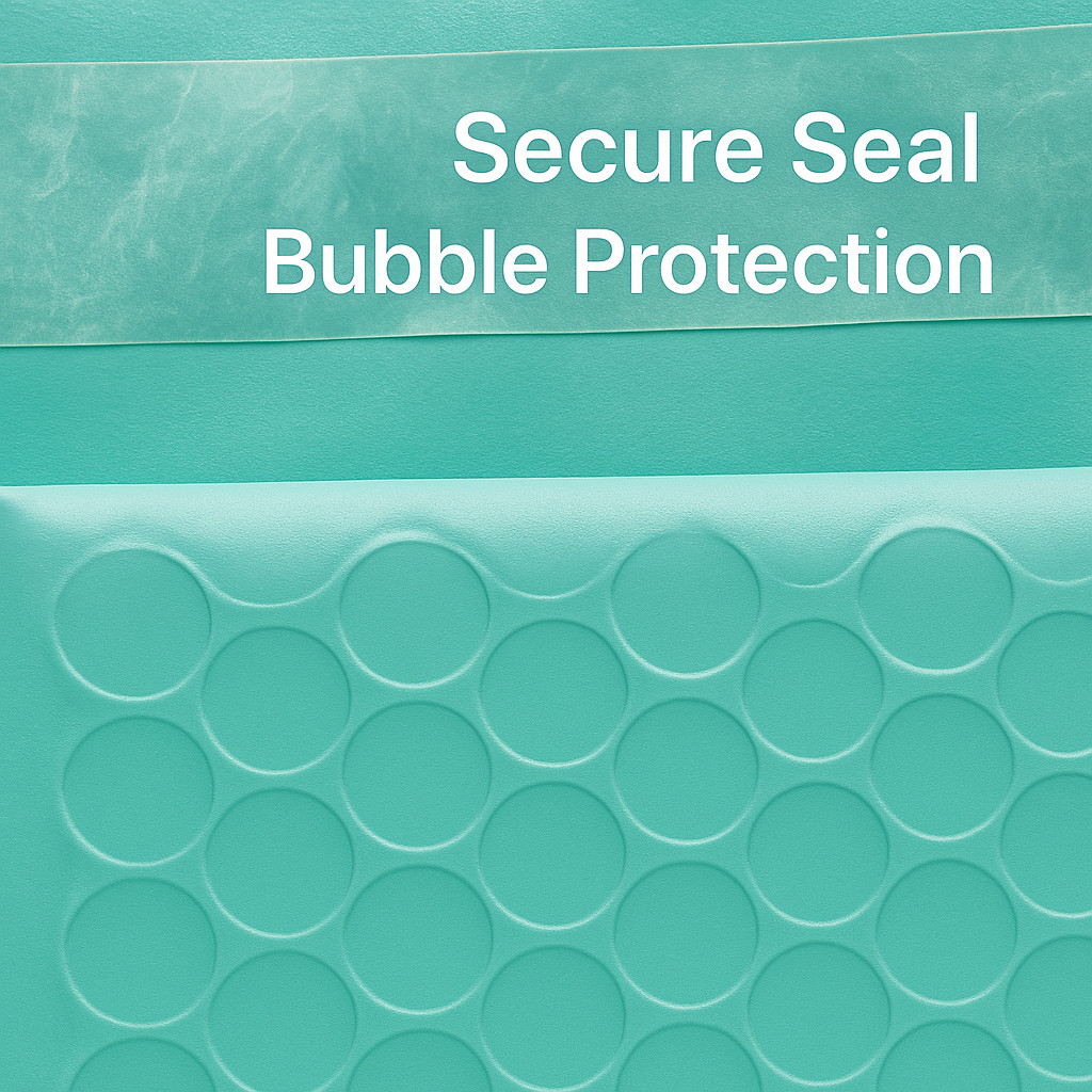 Villago Teal Bubble Mailers 4×8 Self-Seal Padded Envelopes – 50/100/200