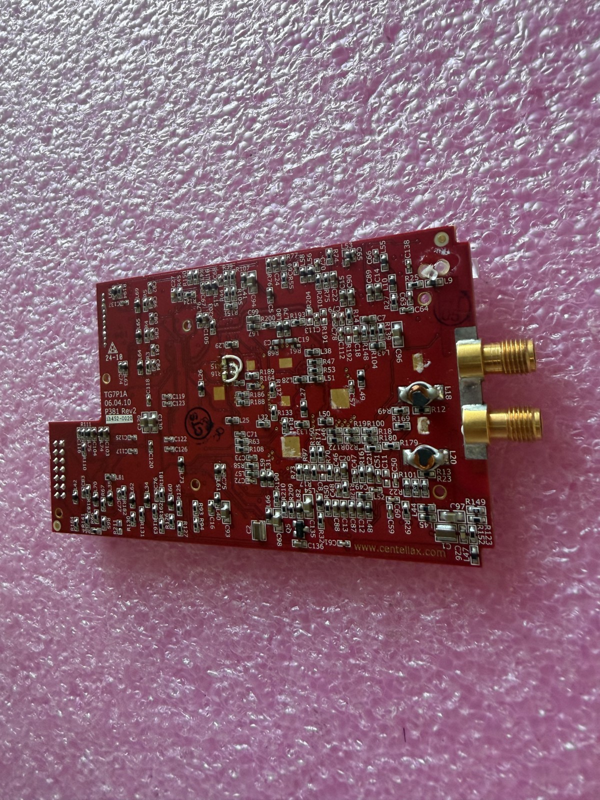 CENTELLAX TG7P1A 06.04.10 P381 REV.2 BOARD ASSEMBLY ***AS-IS***