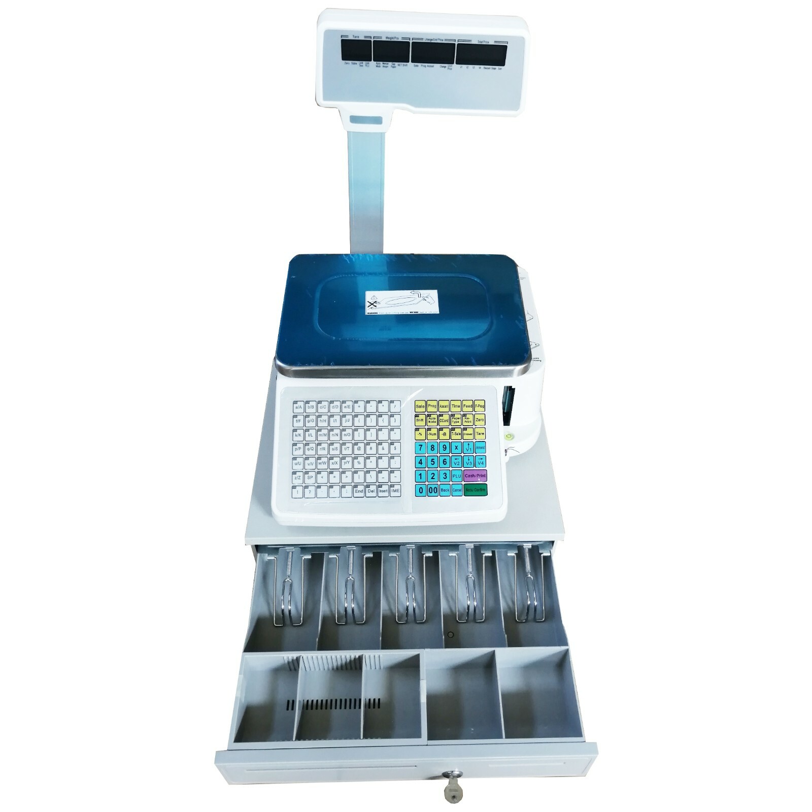 110V Supermarket Electronic Scale with Cash Box 30KG/66 lbs