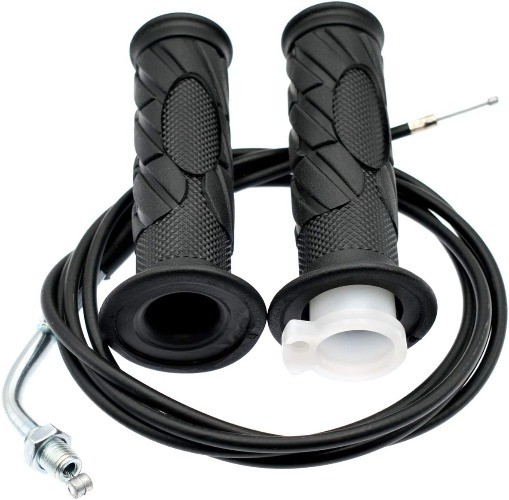 7/8 Inch 22mm Twist Throttle Accelerator Handle Grips and 75″ Long Throttle Cabl