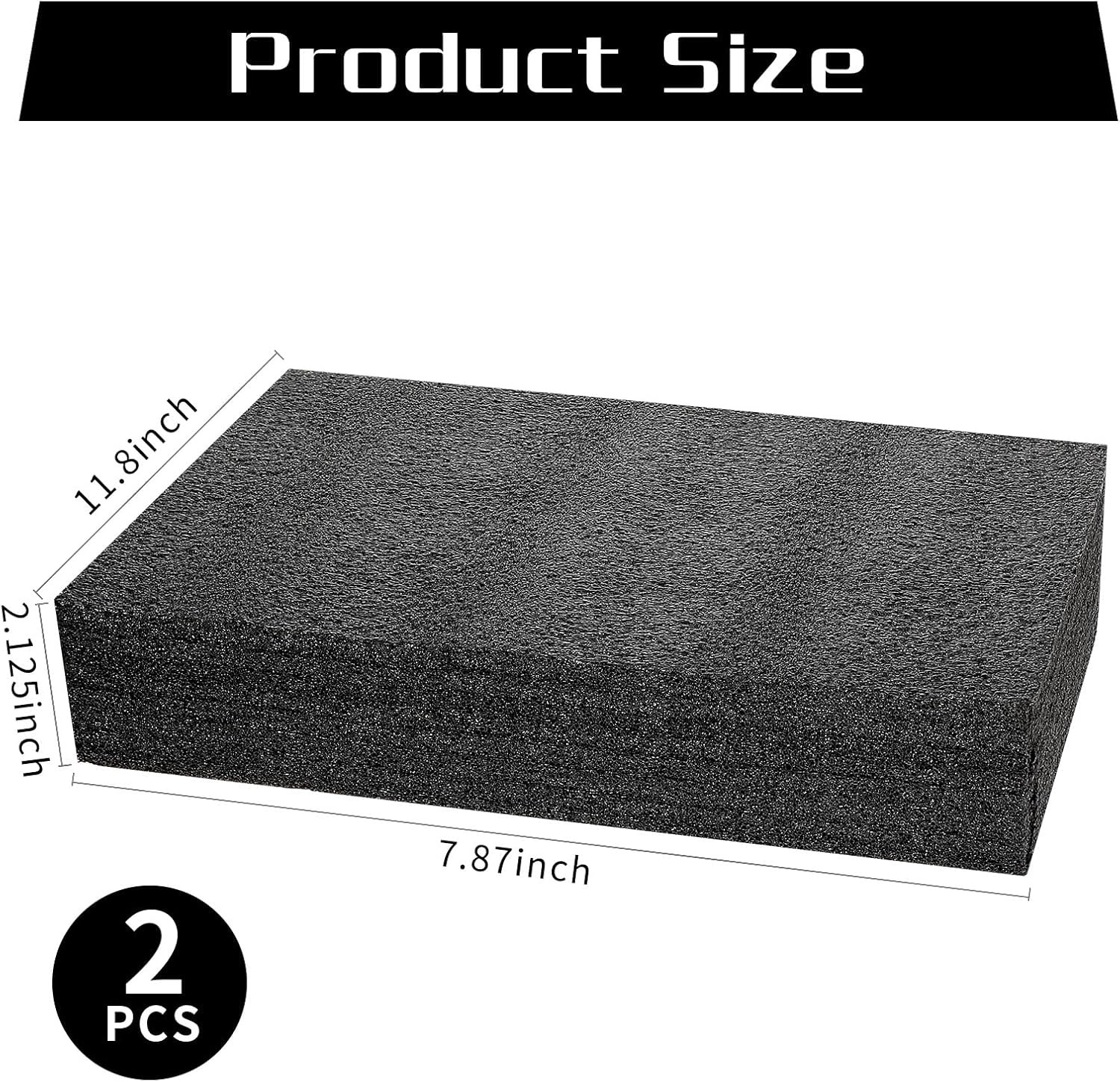 2 Pcs Polyethylene Foam Sheet 12 X 8 X 2.1 Inch Polyethylene Foam Insert