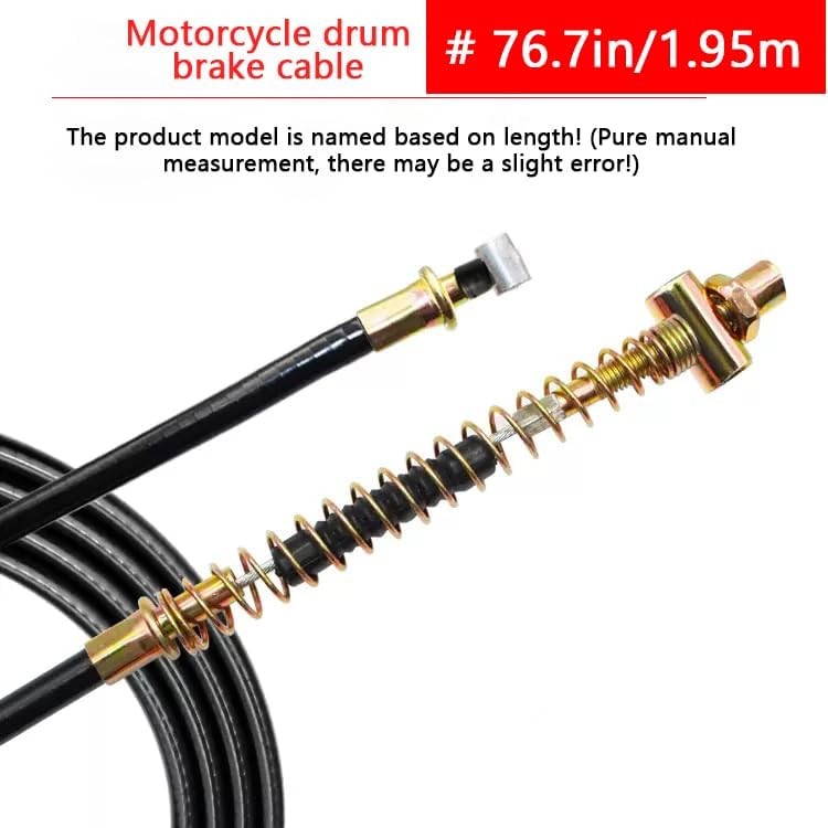 High-Carbon Steel Motorcycle Rear Brake Cables 215mm/84.6″ Fit for Size: 215mm