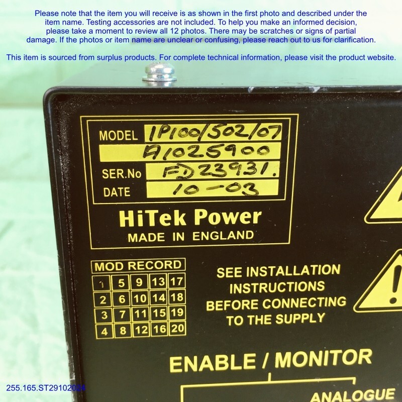 HiTek Power IP100/502/07 A1025900, ION PUMP SUPPLY as photos, SN:9577, FedExDHL