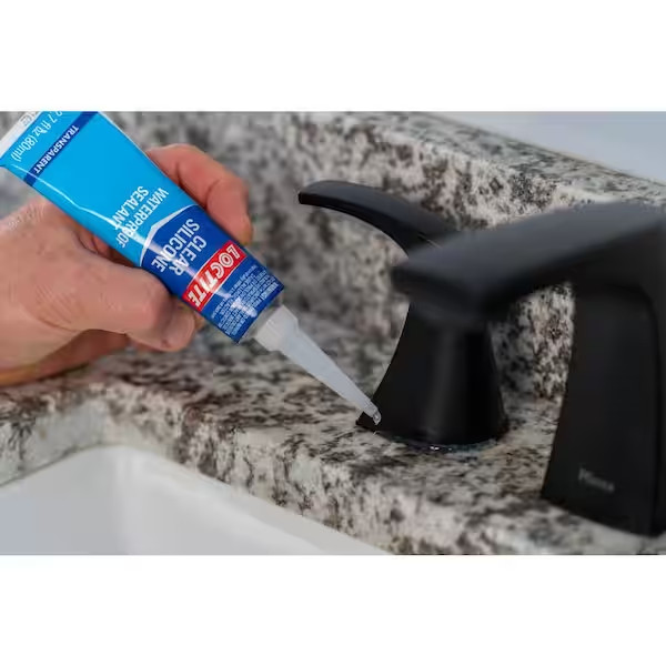 Silicone Waterproof Multipurpose Adhesive Sealant 2.7 Oz. Clear Tube