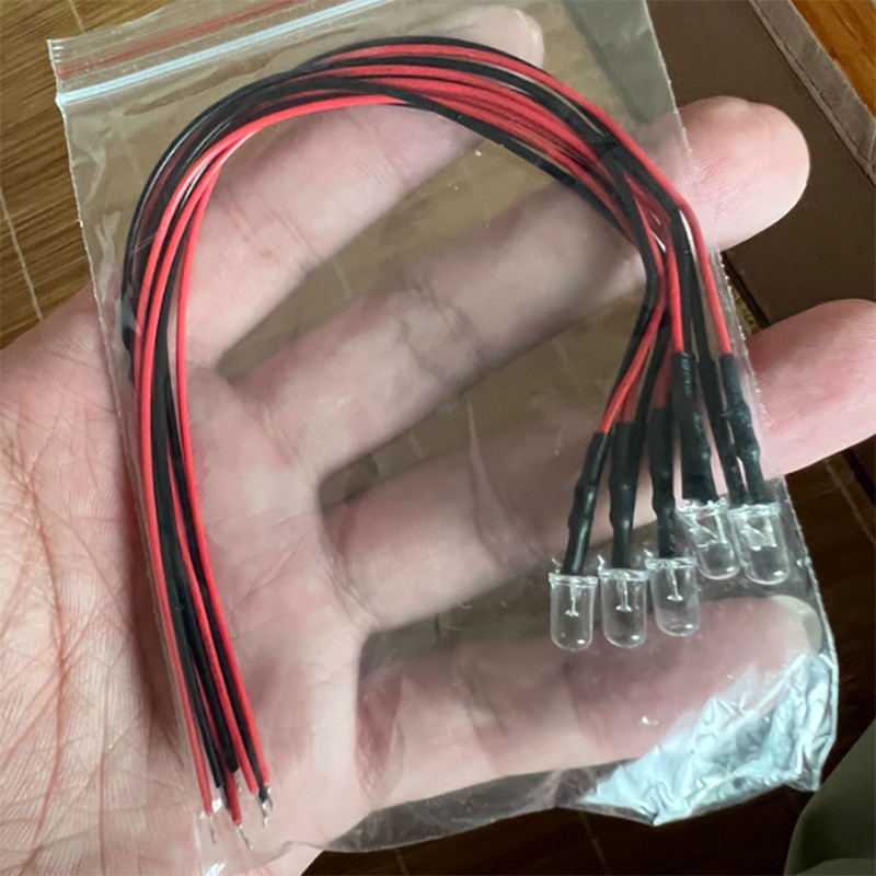 3mm/5mm DC 5-12V LED Bulb Pre-Wired Ultra Bright Emitting Diodes 20cm Pre Wire