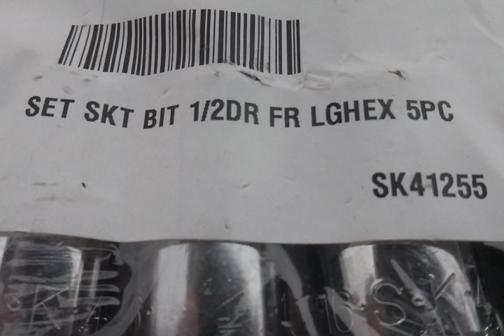 SK Professional Tools 41255 5 Pc 5/16 to 5/8 In Tip Size SAE Socket Bit Set