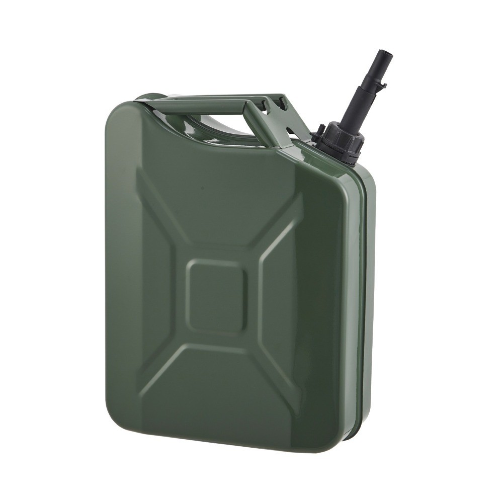 2Pcs 5.3 Gallon Jerry Can Gas Steel Tank Green Military NATO Style W/ Spout US
