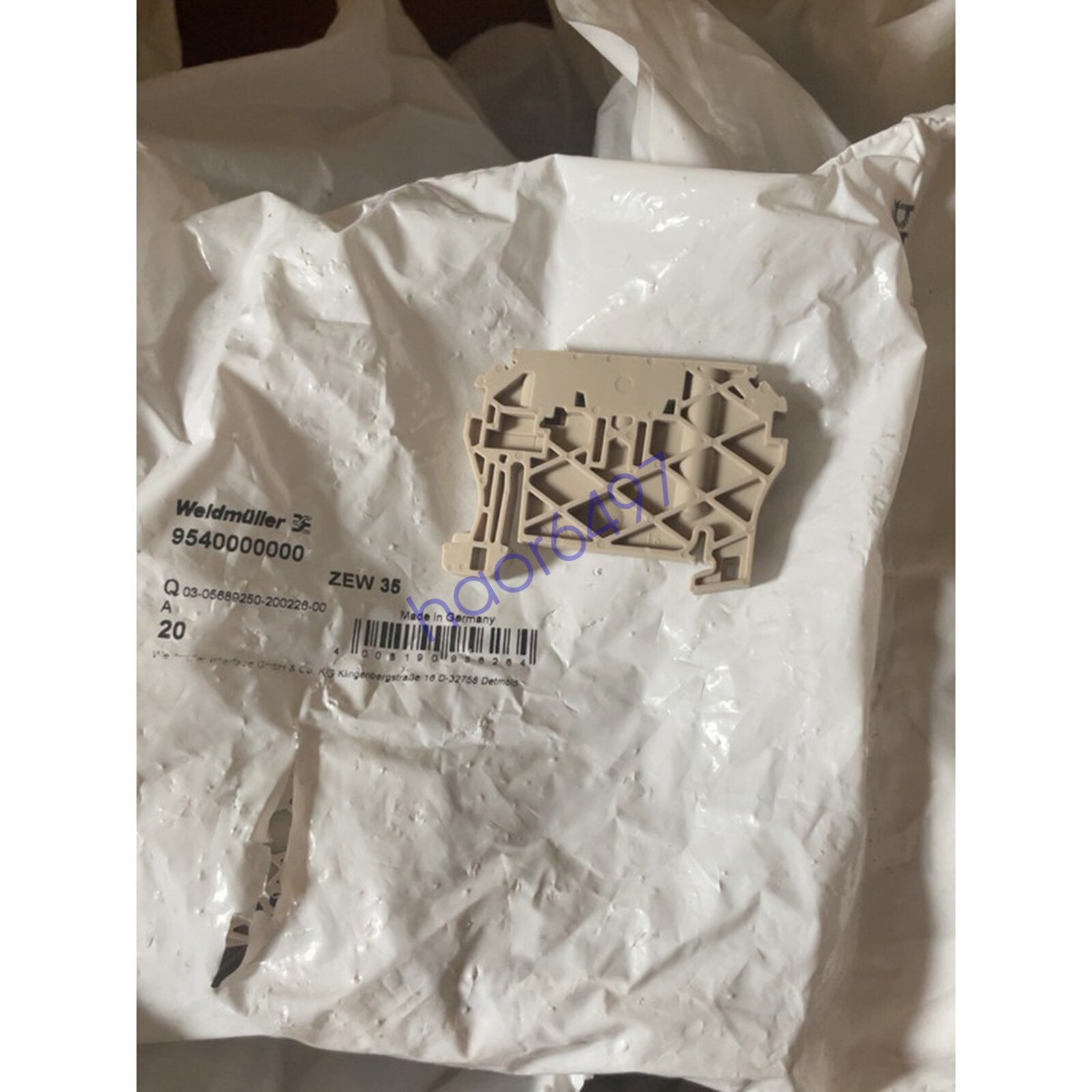 20pcs/Bag New Weidmuller ZEW 35 9540000000 terminal fixing part#QW