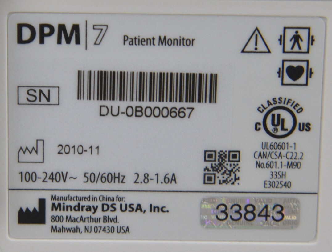 Mindray Medical DPM7
