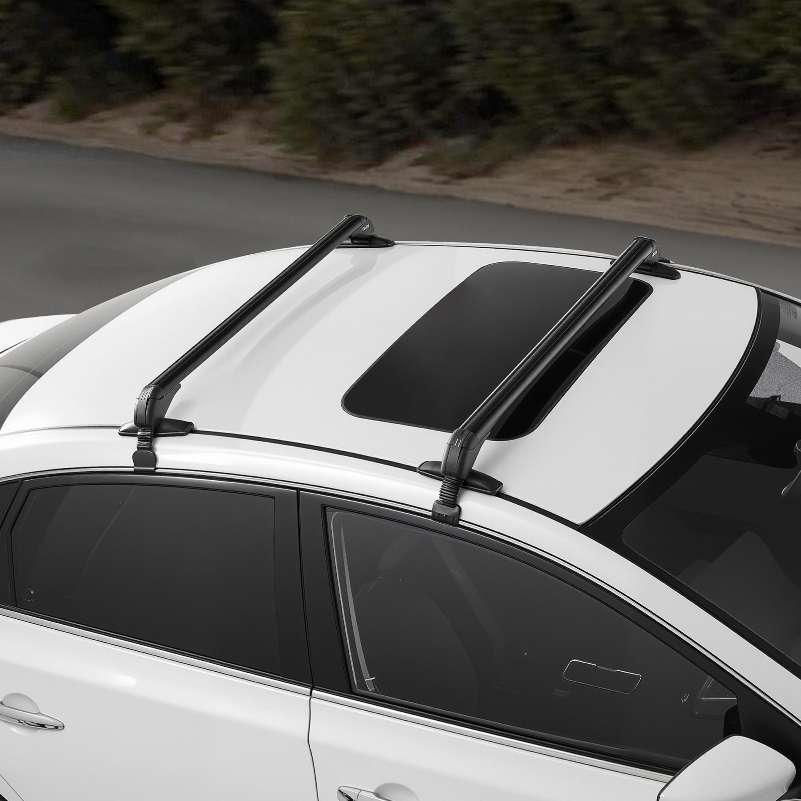 Roof Rack Cross Bars, Universal Fit for Naked Roofs Without Raised Rails/Flush R