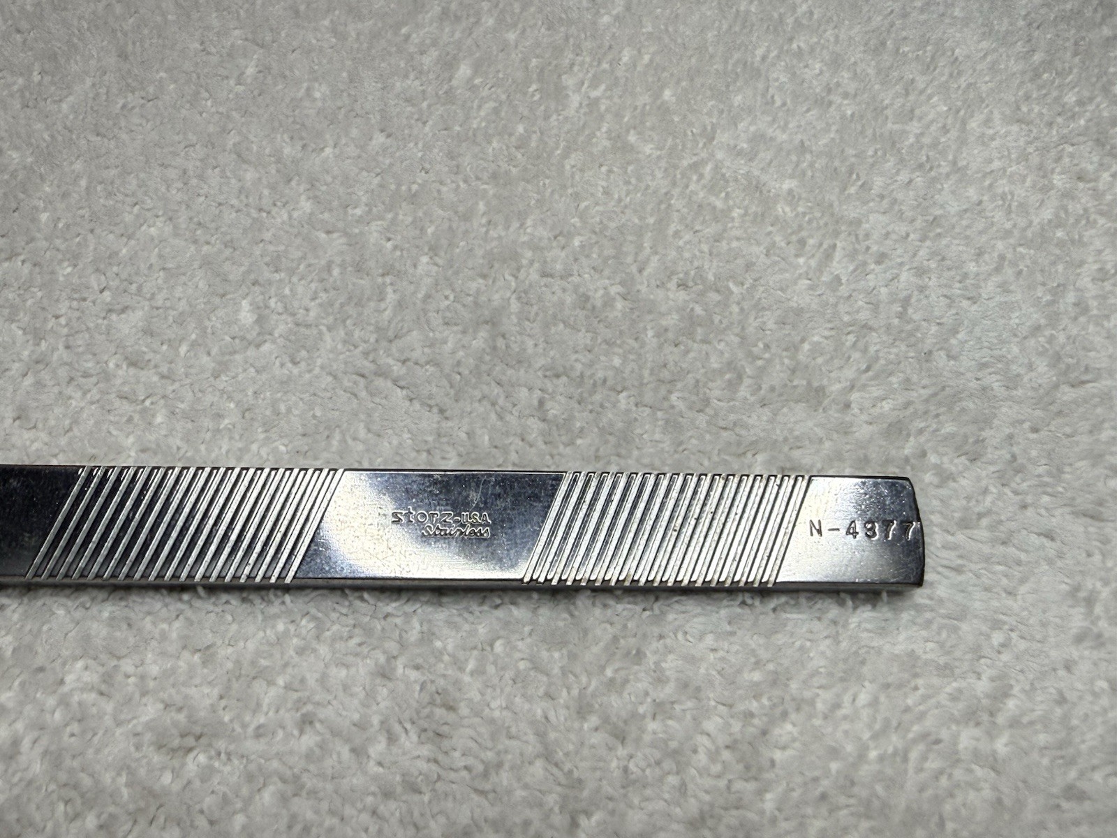 STORZ N4377 Silver Osteotome 7» Curved Left 5.0mm W Single Guarded Cutting Edge