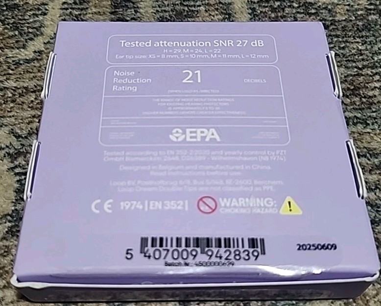 Loop Dream Silicone/Memory Foam Tips Sleeping Comfortable Lilac