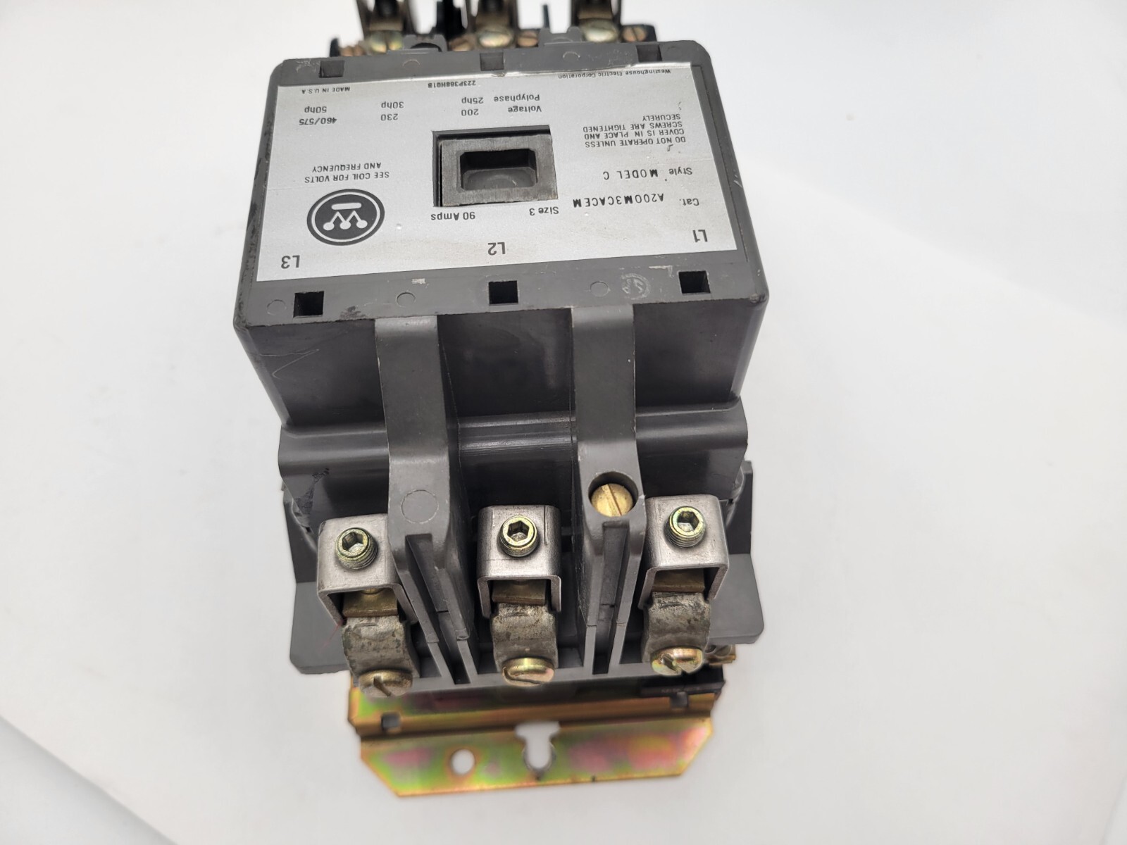 Westinghouse A200M3CACEM Starter 90A 3P 600V Size 3 Coil 110/120V Heaters H90