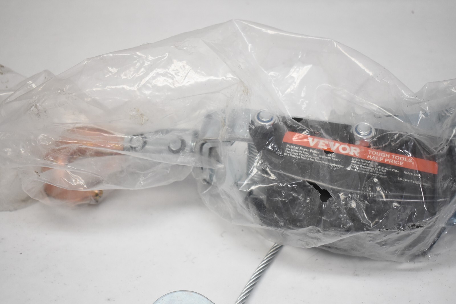 VEVOR Ratchet Power Puller JX50 Rope Puller 5 Ton Pulling Capacity Heavy Duty