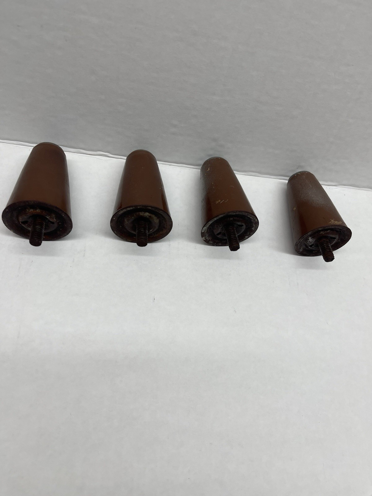 MCM (4) 2-1/2″ Metal Legs DIY Furniture Or Gas Heater Other Projects Threaded