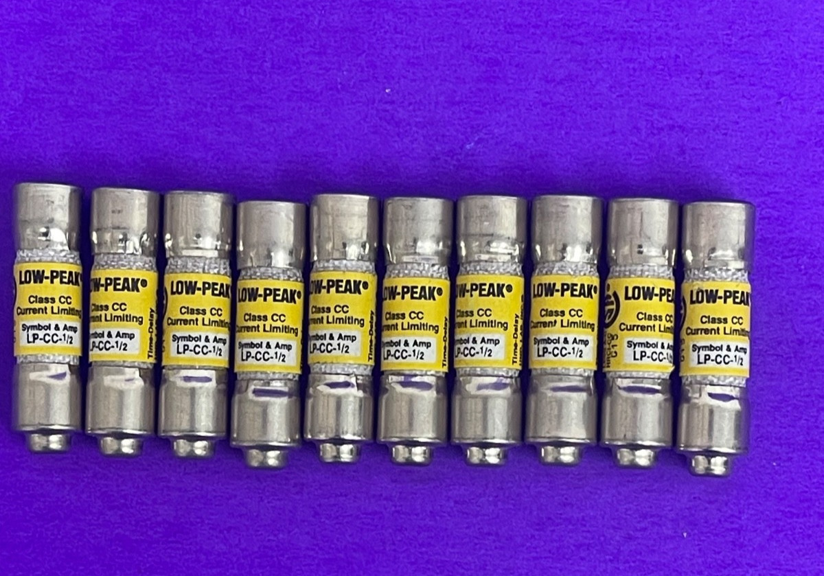 Bussmann LP-CC-1/2, 0.5A 600V Current-limiting Time-delay Fuse [Lot of 3]