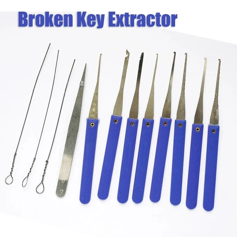 18PCS Locksmith Tool Kit Broken Key ExtractorSet Tension Wrench Lock Repair Tool