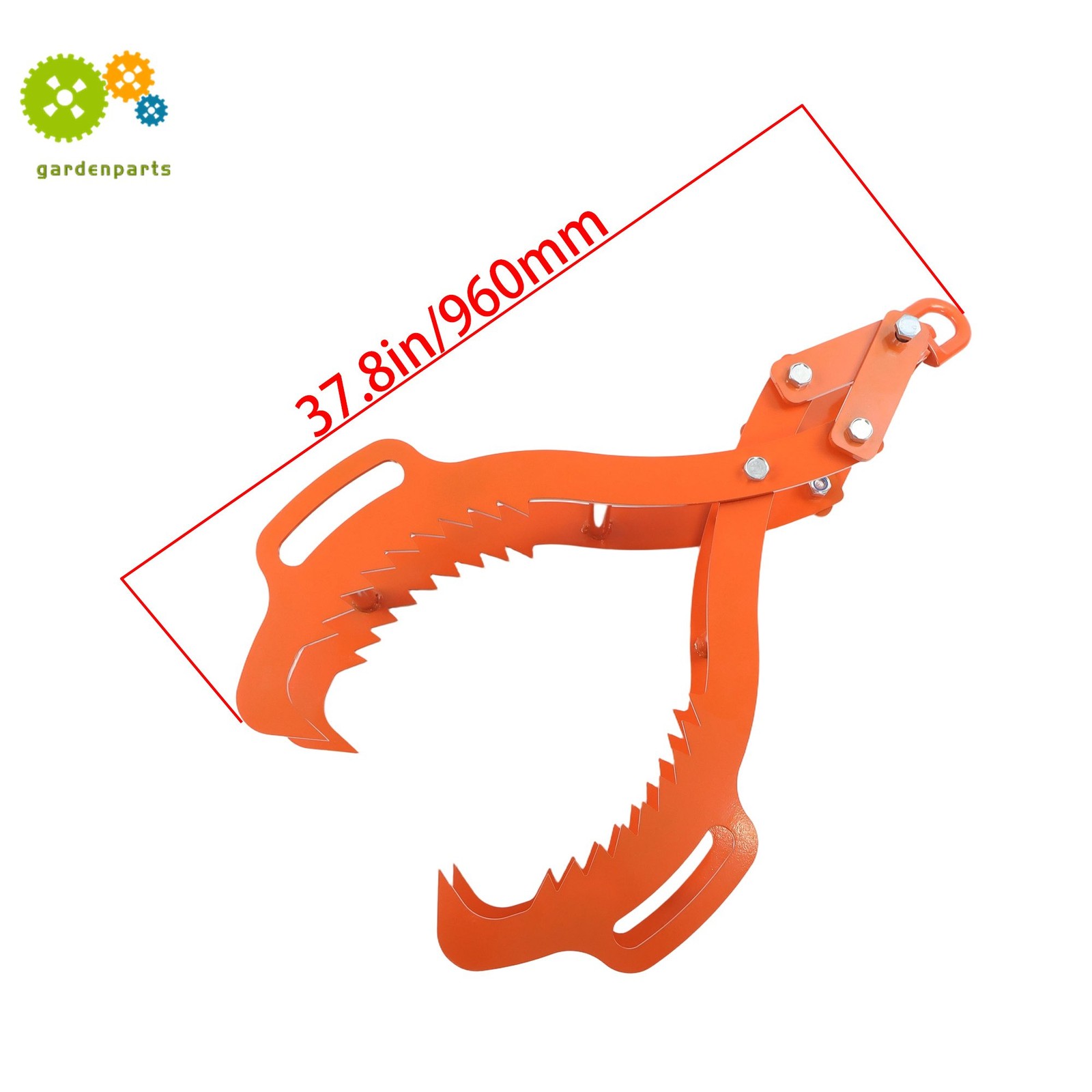 32in Log Lifting Tongs 4 Claw Solid Heavy Steel Log Grapple Swivel Log Tools
