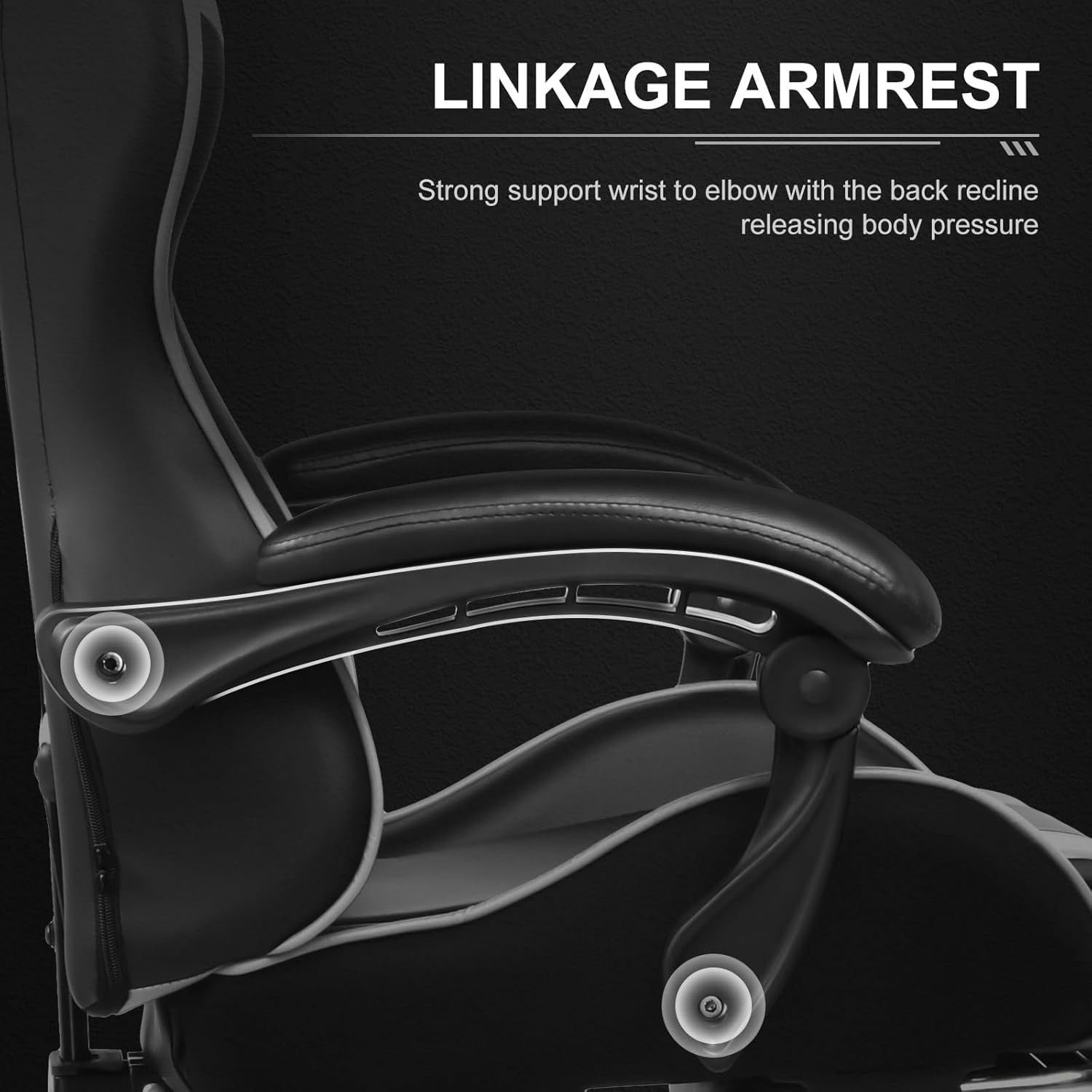 Gaming Chair Office Chair with Footrest Lumbar Support 360 Swivel Adjustable …