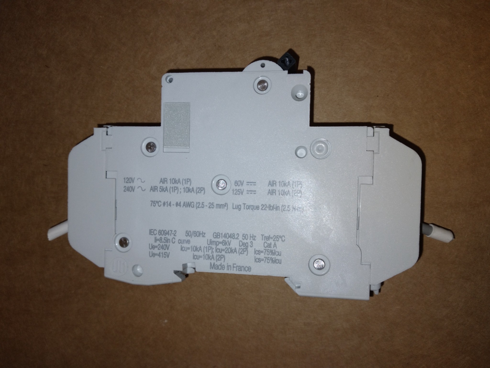 SCHNEIDER ELECTRIC C 0.5A C60 MUILTI 9 60-240V IEC 60947-2 182IN (12.7MM)