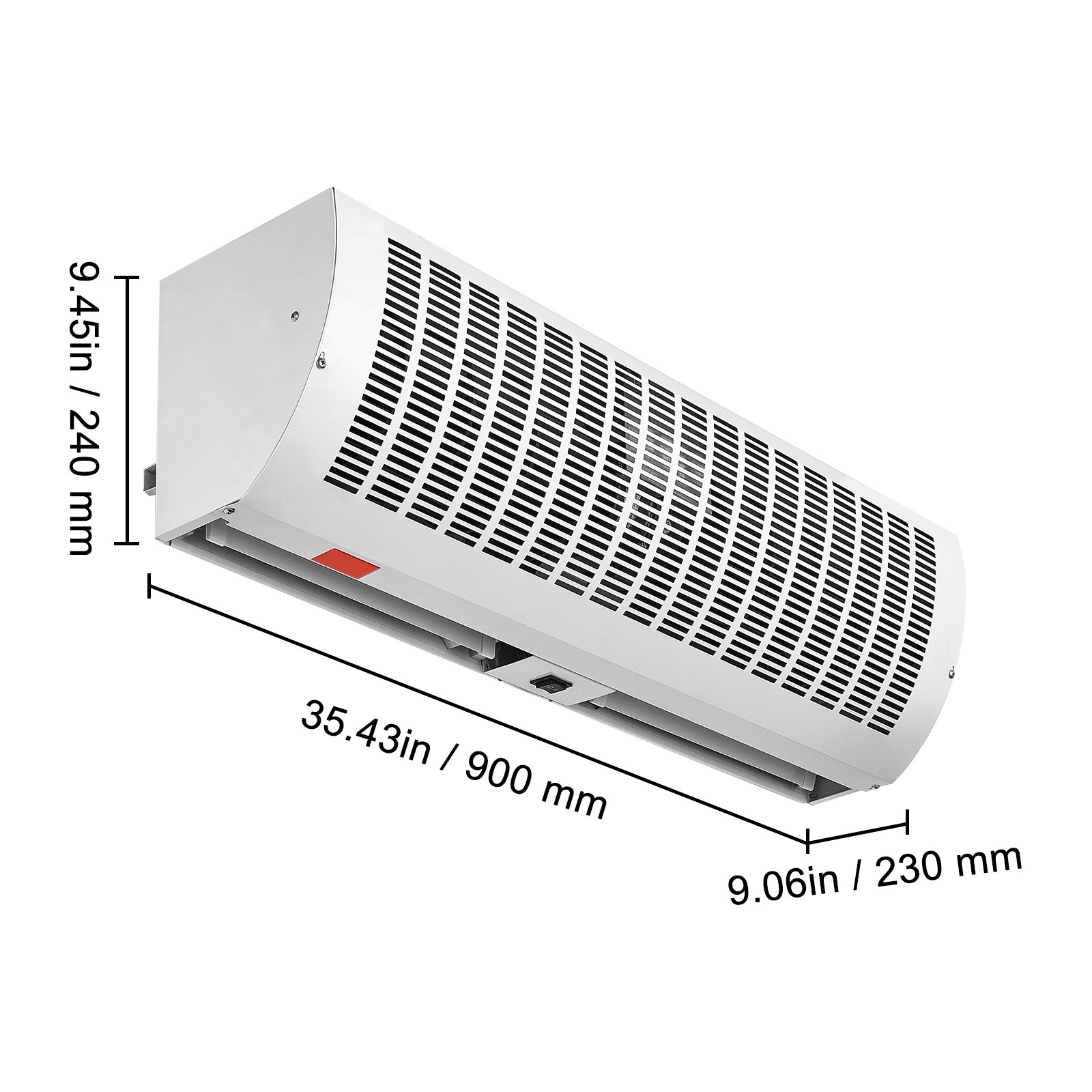VEVOR 36″ Commercial Indoor Air Curtain 2 Speed 1200/2038CFM Limite Switch