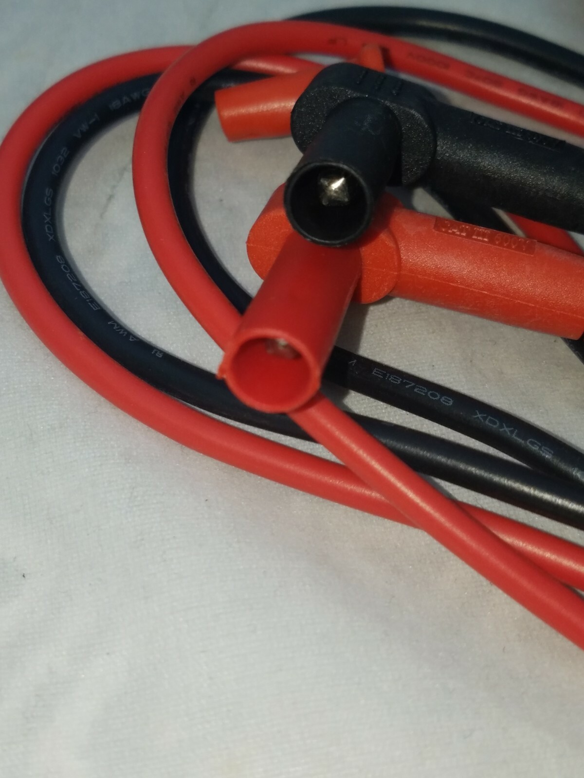 2(LOT) Test Leads CAT III, 1000V 10 Amp 18AWG WIRE. 36″ FOR MULTIMETERS, DVM