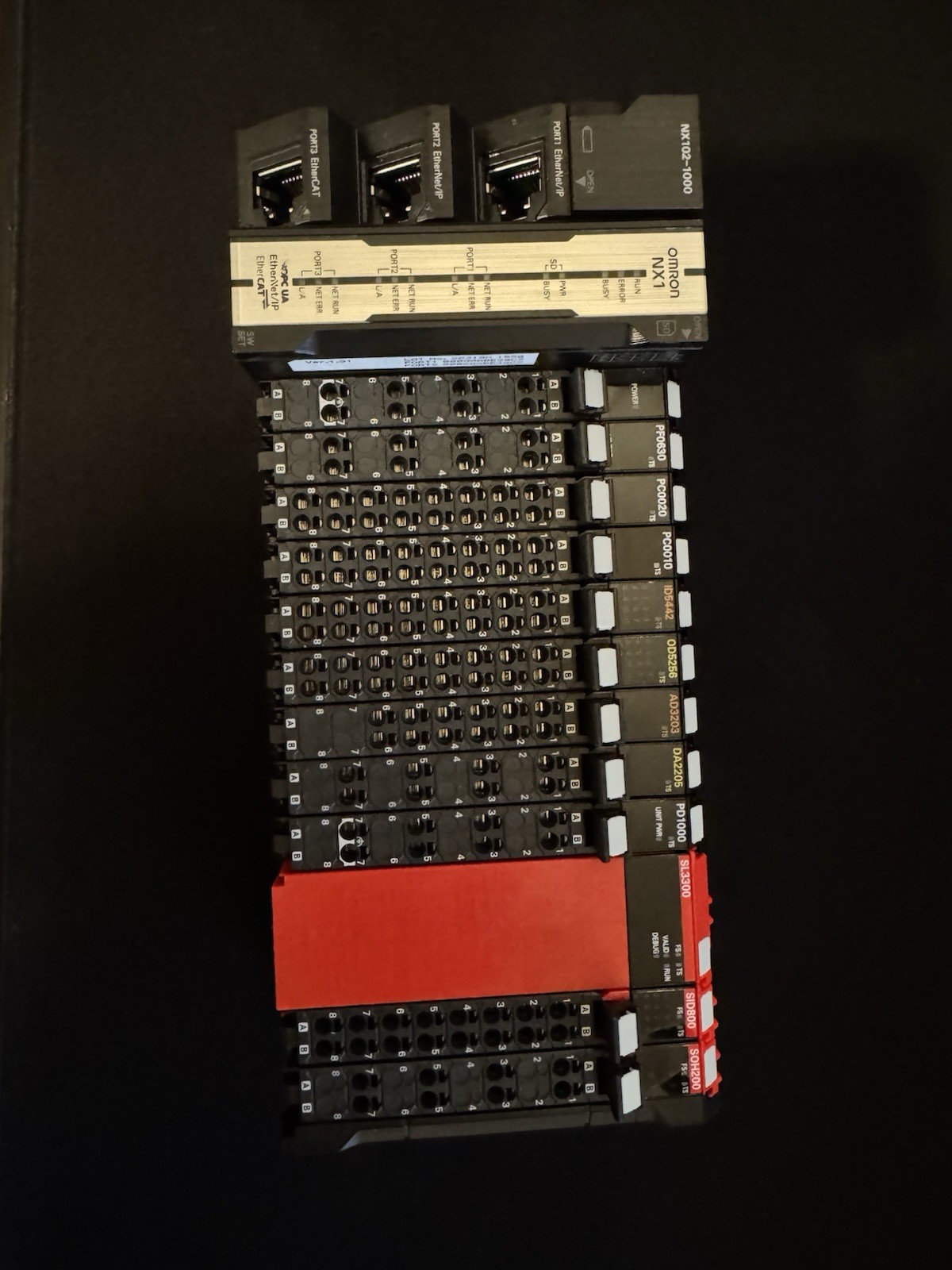 Omron NX102-1000 PLC Bundle w/ Safety I/O Analog Clean Room Used Excellent