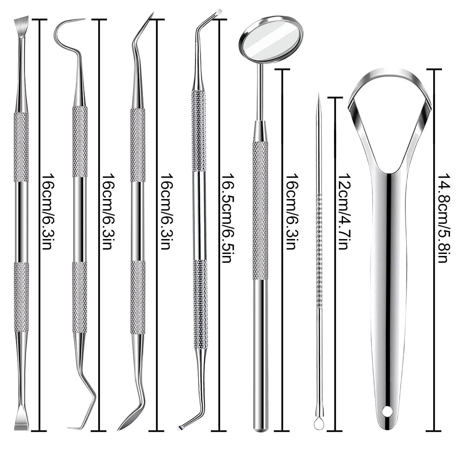7Pcs Dental Tools, Dental Pick Teeth Cleaning Tools Hygiene Kit, Professional