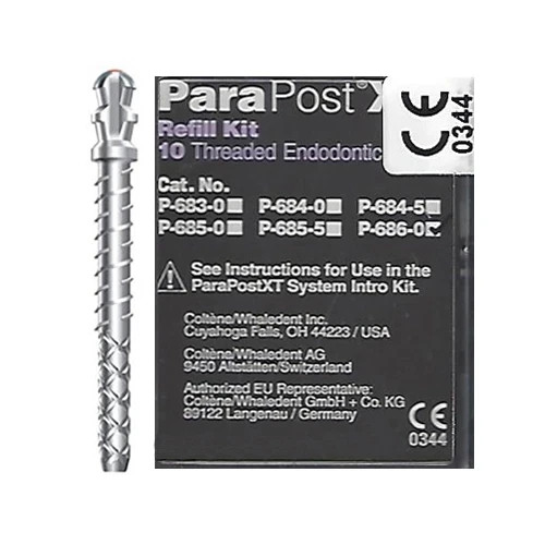 Coltene Whaledent ParaPost XT Titanium Threaded Posts 10/Pk Original package