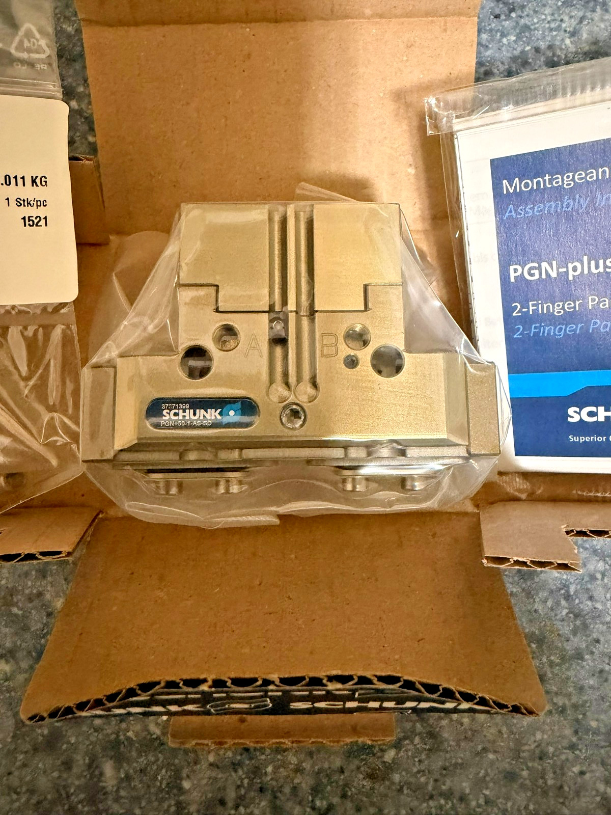 Schunk PGN‑plus 50‑1‑AS‑SD Pneumatic Parallel Gripper 2‑Finger 37371399