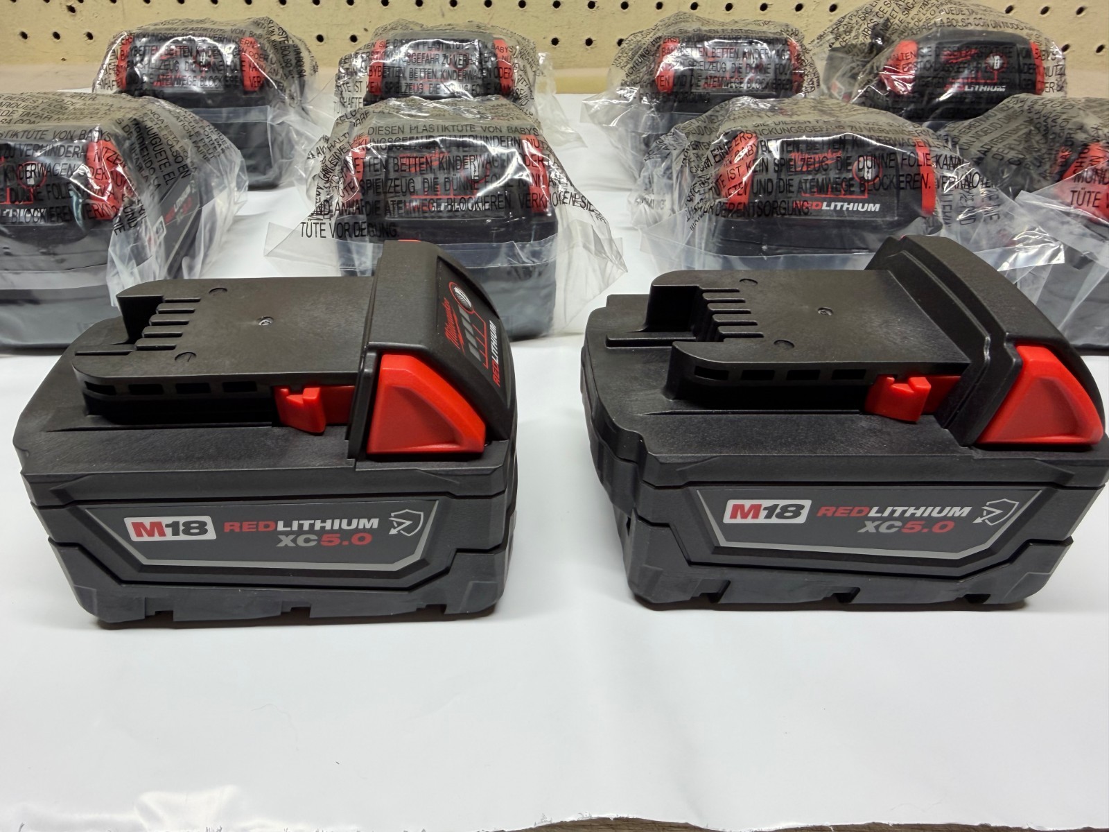 10 Pack Genuine Milwaukee M18 XC 5 amp Oil Resistant 18V Battery 48-11-1850R NEW