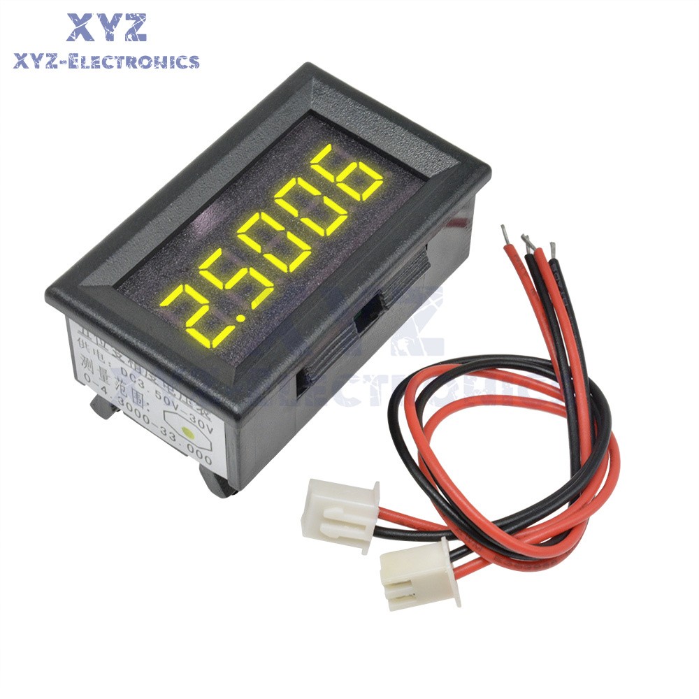 DC 0-4.3000-33.000V 5 Digit LED Digital Voltage Panel Meter Voltmeter Red Blue