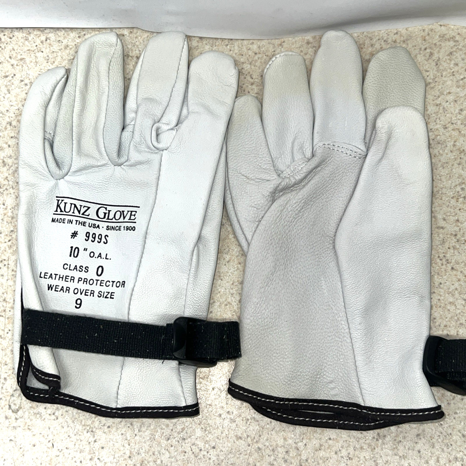 Kunz High-Voltage Gloves. 10″OAL. #999S. New. Free Shipping Sz9. Class 0