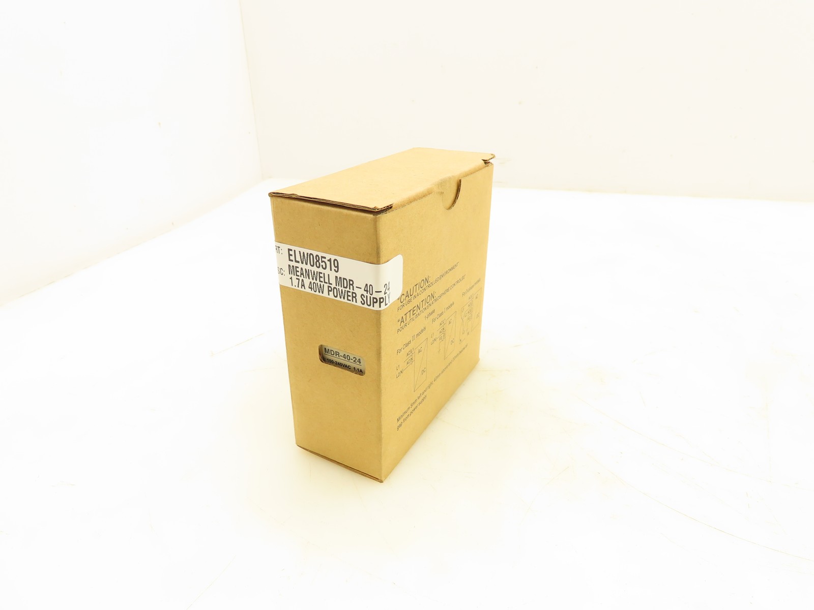 Mean Well MDR-40-24 DIN Rail Power Supply 100-240VAC to 24VDC 40W Lot of 2