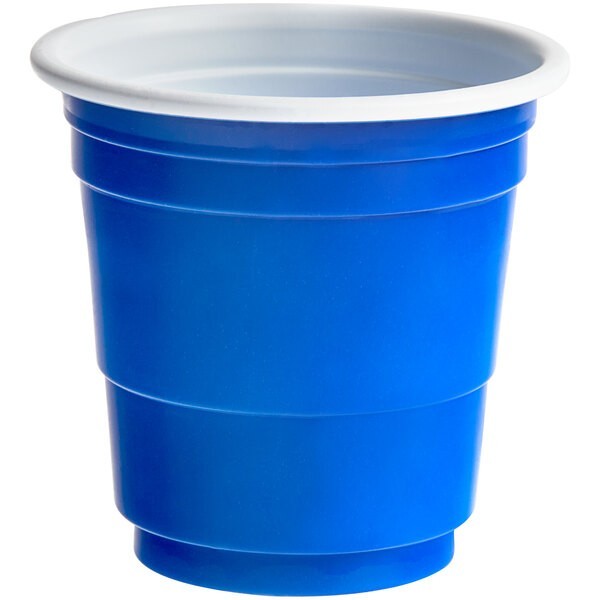 Blue 2 oz Disposable Plastic Cups Pack of 50 BPA Free, Recyclable
