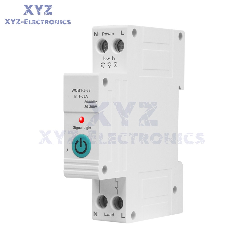TUYA WIFI Smart Circuit Breaker 63A 220V Switch Metering Overcurrent Protection