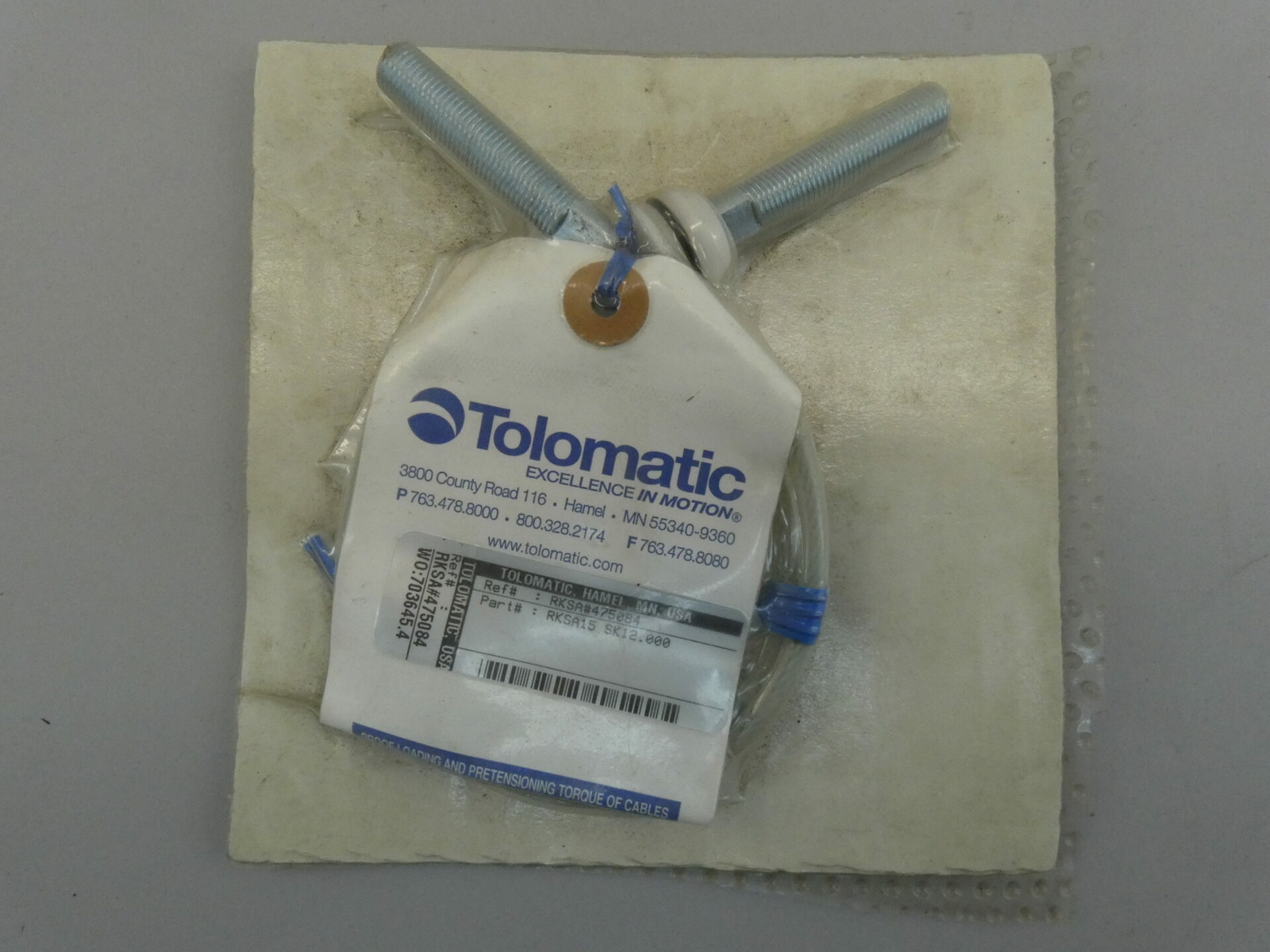 Tolomatic RKSA15 SK12.000 Cable Cylinder, Replacement Kit – NEW Surplus!